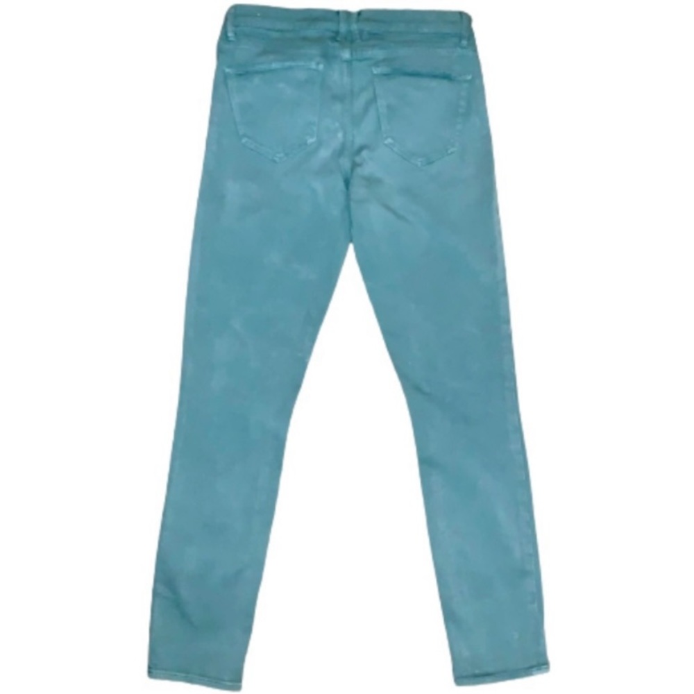 Madewell Size 26 Women’s Sateen Green Denim Low-Rise Skinny Ankle Jeans - Picture 7 of 11